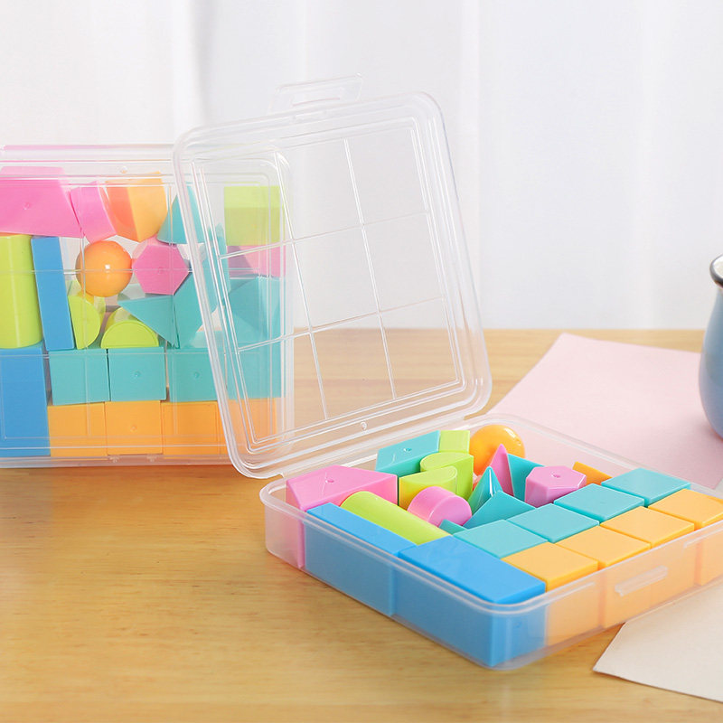 小正方体长方体立体几何形体模型组合套装塑料积木数学教具一二年级小