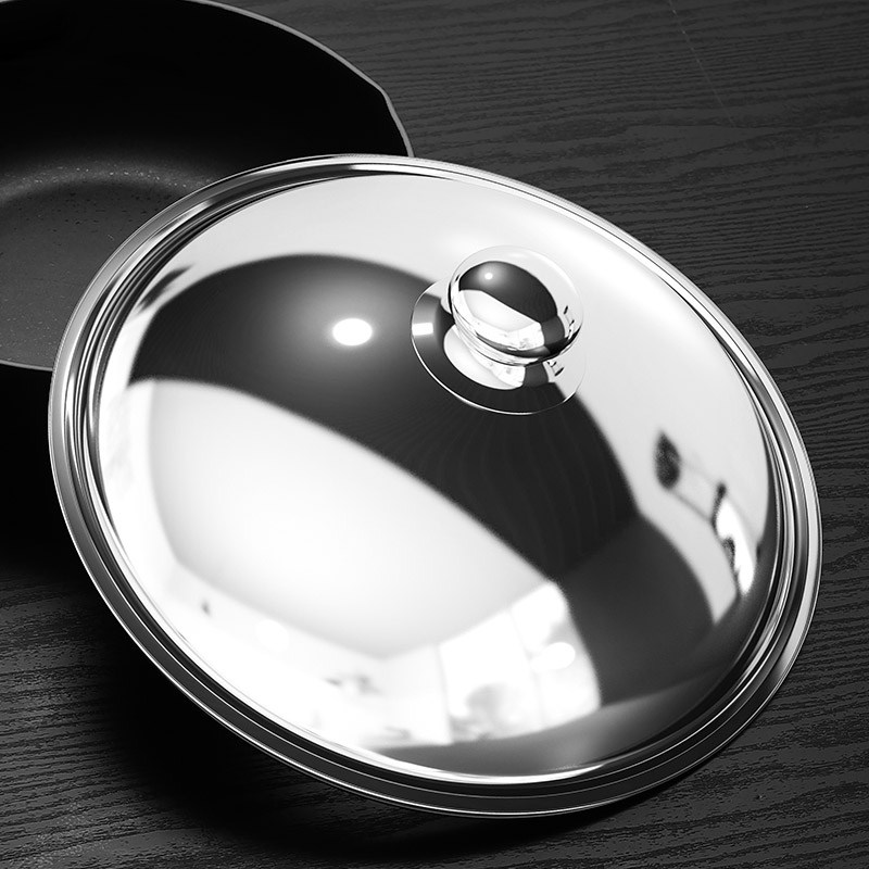 锅盖不锈钢32cm炒锅盖子家用加厚高盖大小通用锅盖