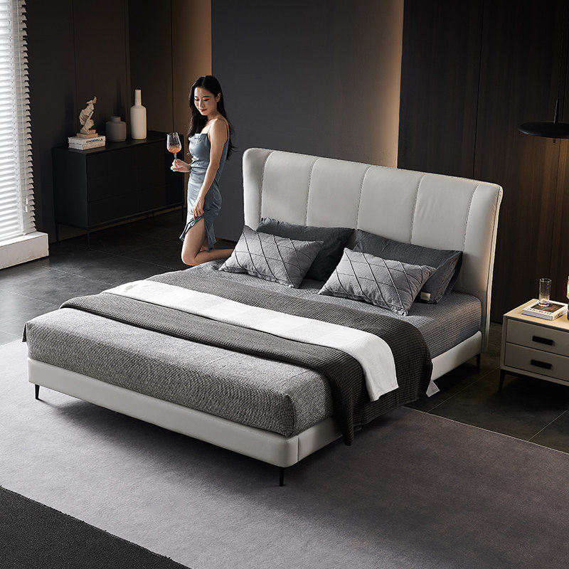 情侣电动助力酒店双人震床2021年新款多功能助爱皮艺床