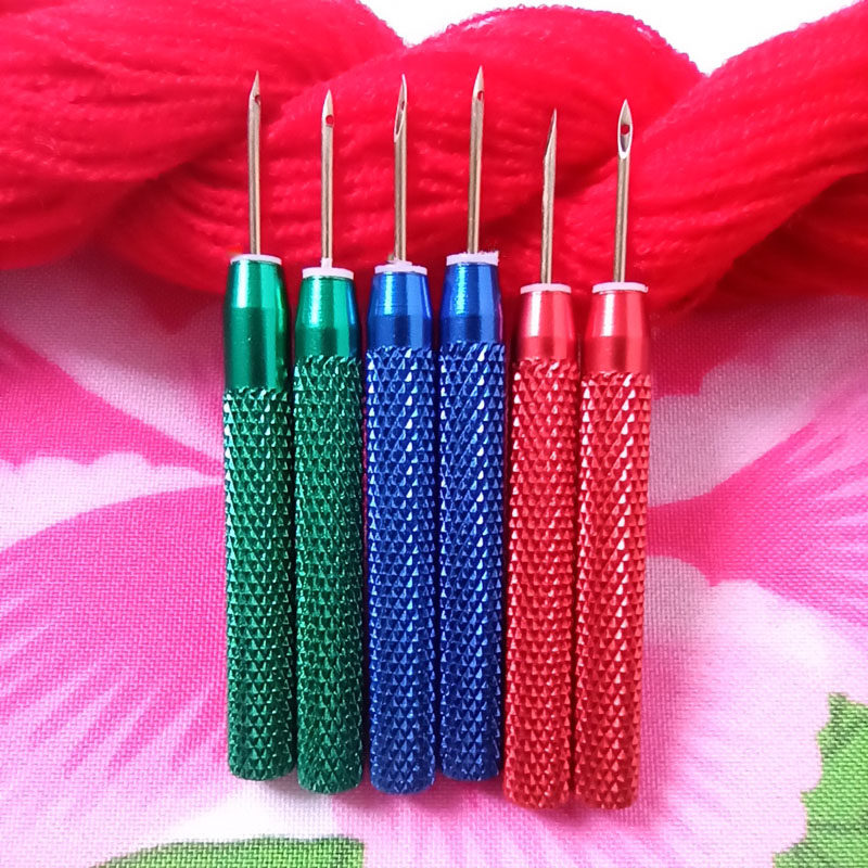 新款12号剁花针手工绣花针免缠司米膨体纱扇被单针