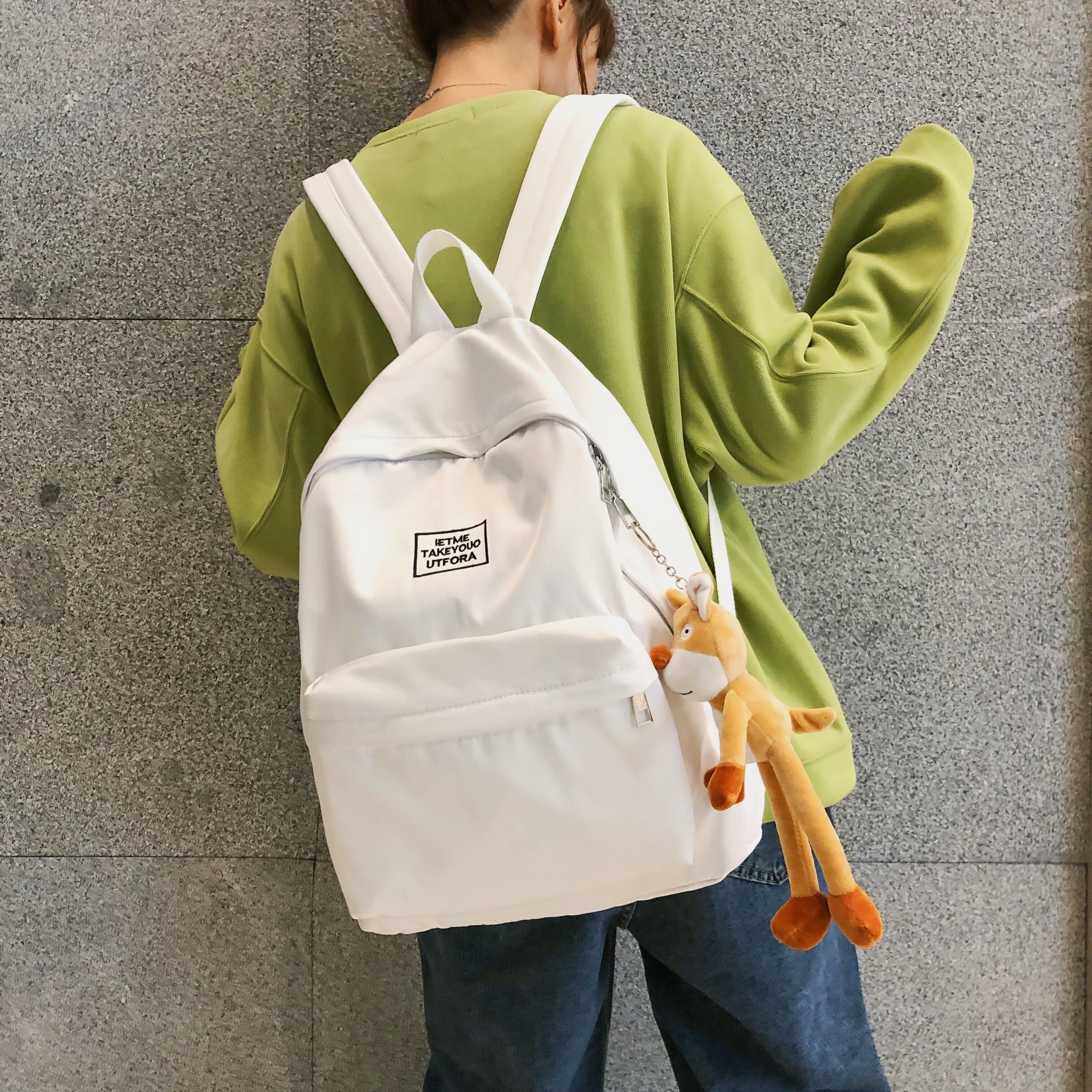书包女韩版高中大学生男ins风小清新百搭初中生简约森系双肩包潮