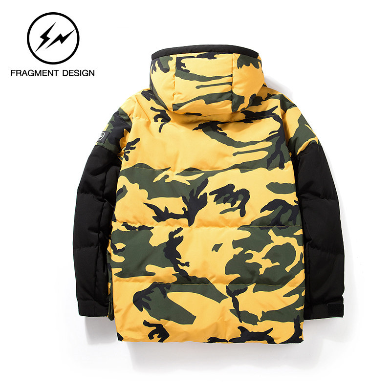 fragmentdesign羽绒服短款潮牌黑色立领白鸭绒鸭绒男士羽绒服