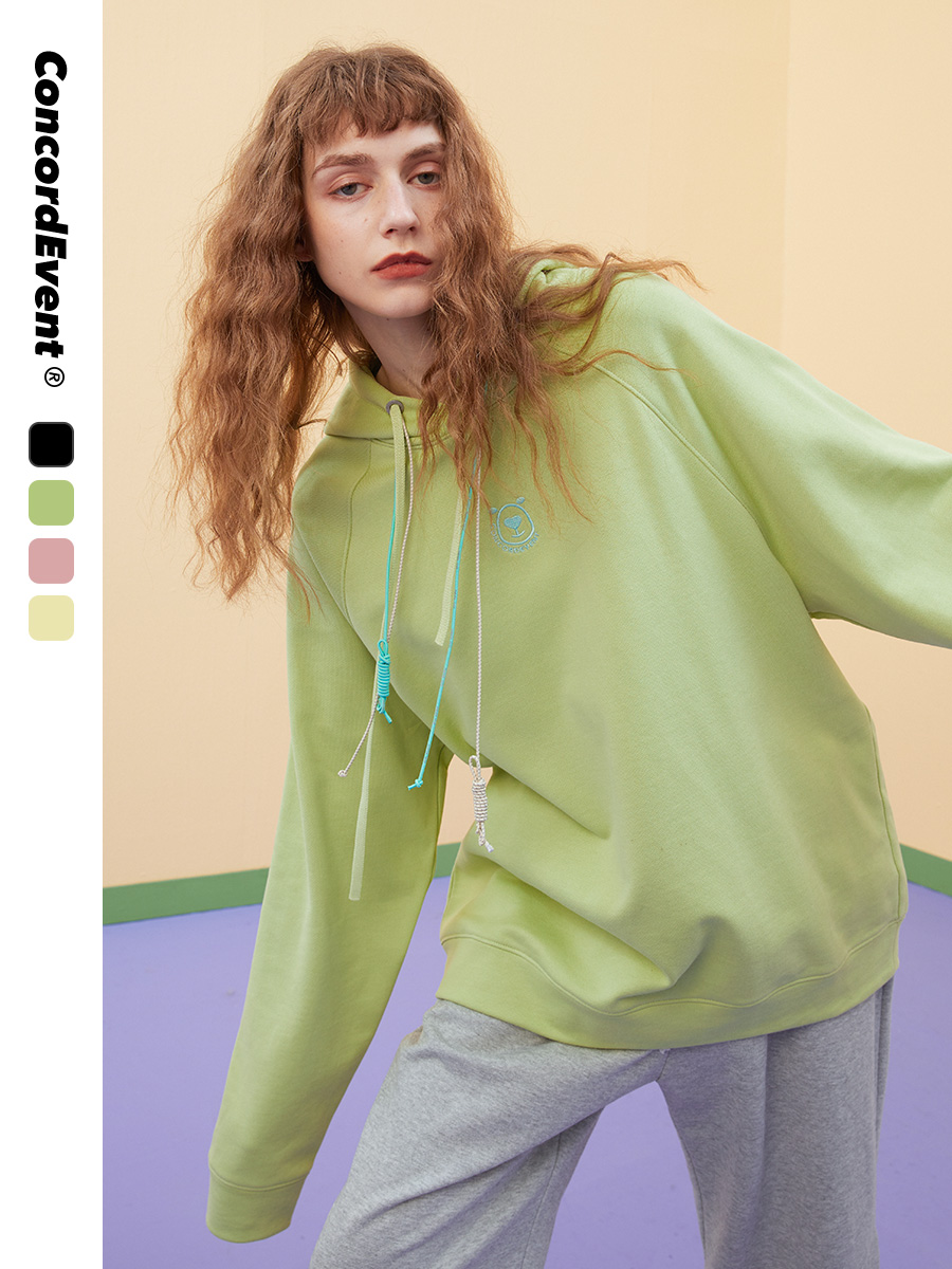 CONCORDEVENT小熊基础连帽卫衣男秋季潮牌情侣装ins超火2021新款