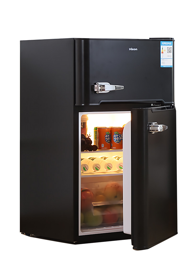 冰箱惠康108l家用小型开门客厅冷藏冷冻时尚厨房冰箱