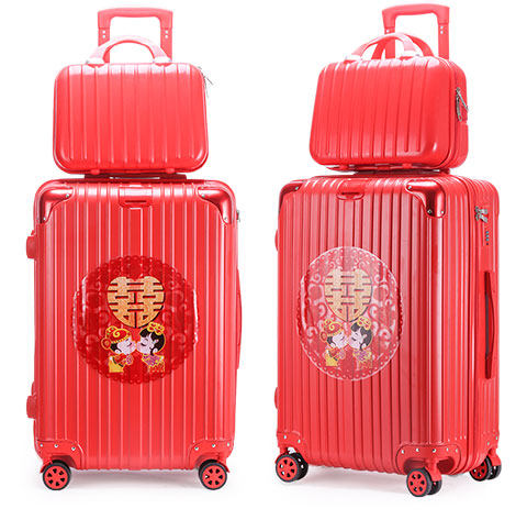 Marriage dowry box luggage suitcase big red trolley suitcase child bride Lesbian Wedding password bags Marriage dowry box luggage suitcase big red trolley suitcase child bride Lesbian Wedding password bags