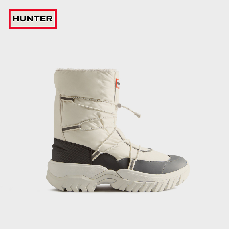 Hunter英国女鞋秋冬拉带雪地靴女保暖防寒时尚款防泼水高帮靴