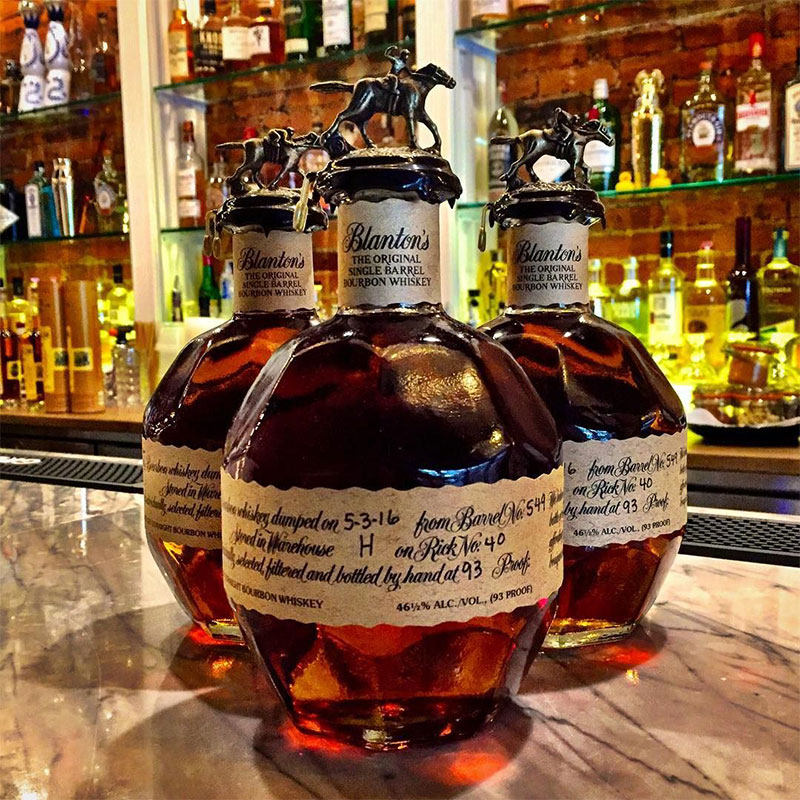 礼品品包blantonbourbonwhiskey波兰兰顿波本威士忌单桶黄威士忌