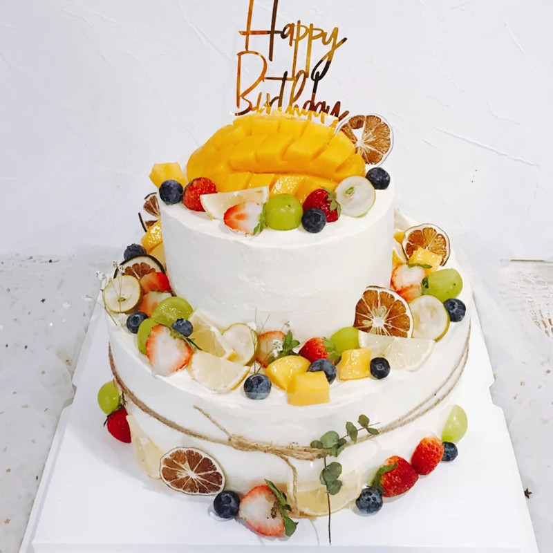 创意定制网红双层水果新鲜生日蛋糕四川北京上海新鲜蛋糕