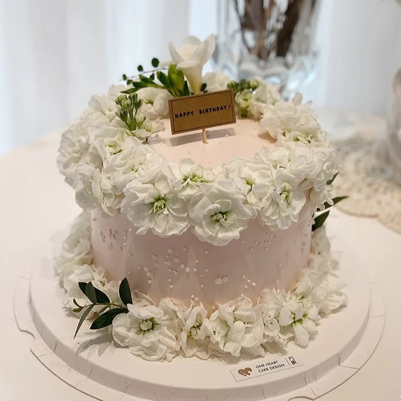 ins网红女神鲜花雏菊生日蛋糕韩系小清新北京广州新鲜生日蛋糕