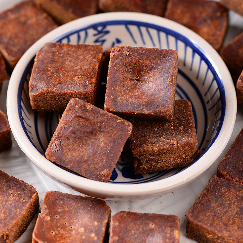 云南生姜红糖块500g红糖姜茶大姨妈纯甘蔗手工古法姜糖月经期宫寒