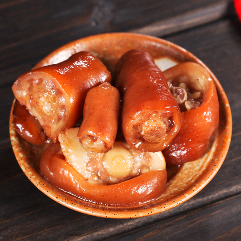 骥洋食品香卤猪尾尾巴1斤香辣猪肉肉类熟食薄脆饼干