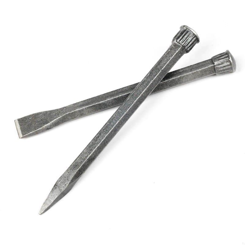 錾子石工凿石石头工具尖头平头铁钻钻子扁平石工凿