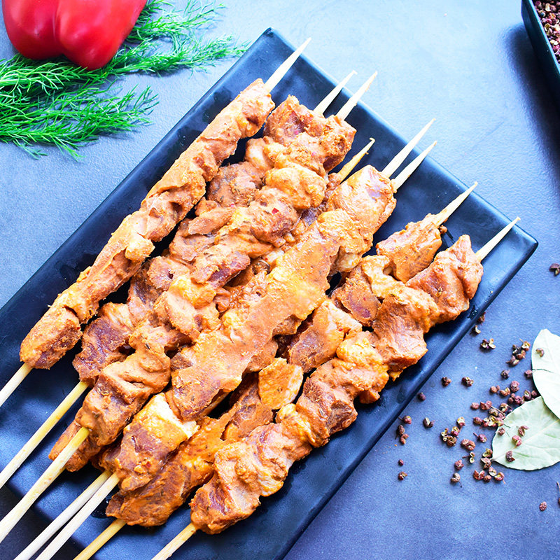 美味大肉鸭肉大串烧烤油炸小吃商用腌制冷冻羊肉串