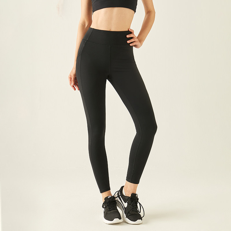 猫人运动瑜伽裤女高腰提臀紧身透气速干弹力健身裤