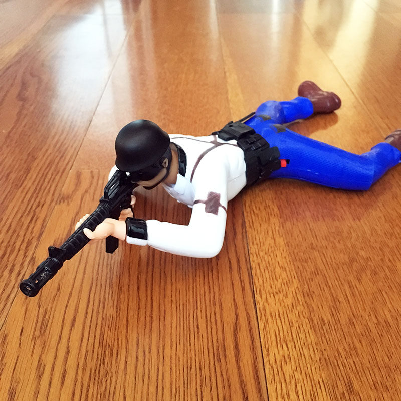 爬兵电动人偶声音灯光匍匐前进自动电动