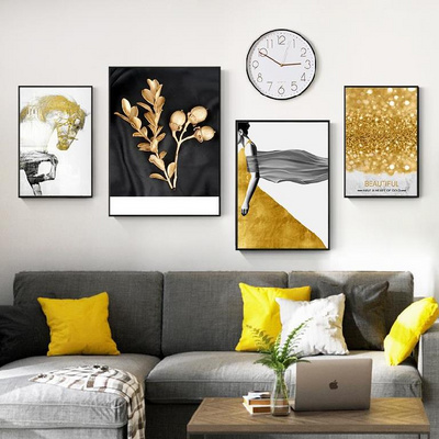 接待待办菜馆理发店布置发廊小型快餐餐厅客栈现代装饰画