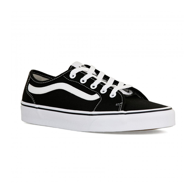 vans范斯女鞋经典款黑白低帮帆布鞋百搭休闲滑板鞋子vn0a45nm1wx