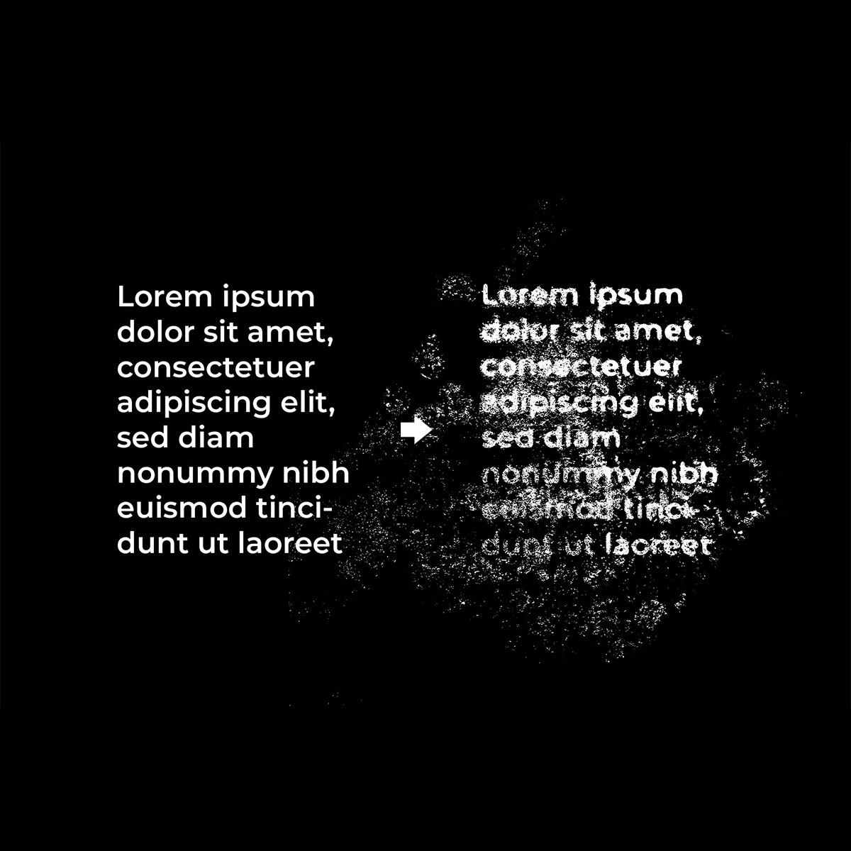 文字破损油墨散射印刷模糊不清做旧脏效果模拟智能样机ps设计素材