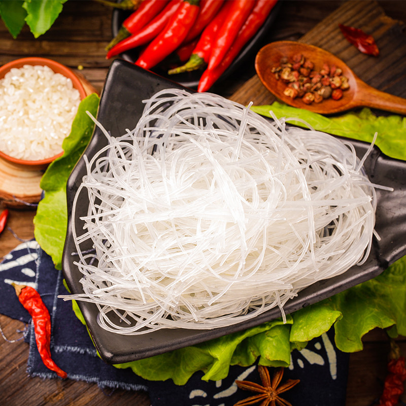 绿珠龙口粉丝蟹黄粉纯豆绿绿色耐煮劲道蚂蚁方便粉丝