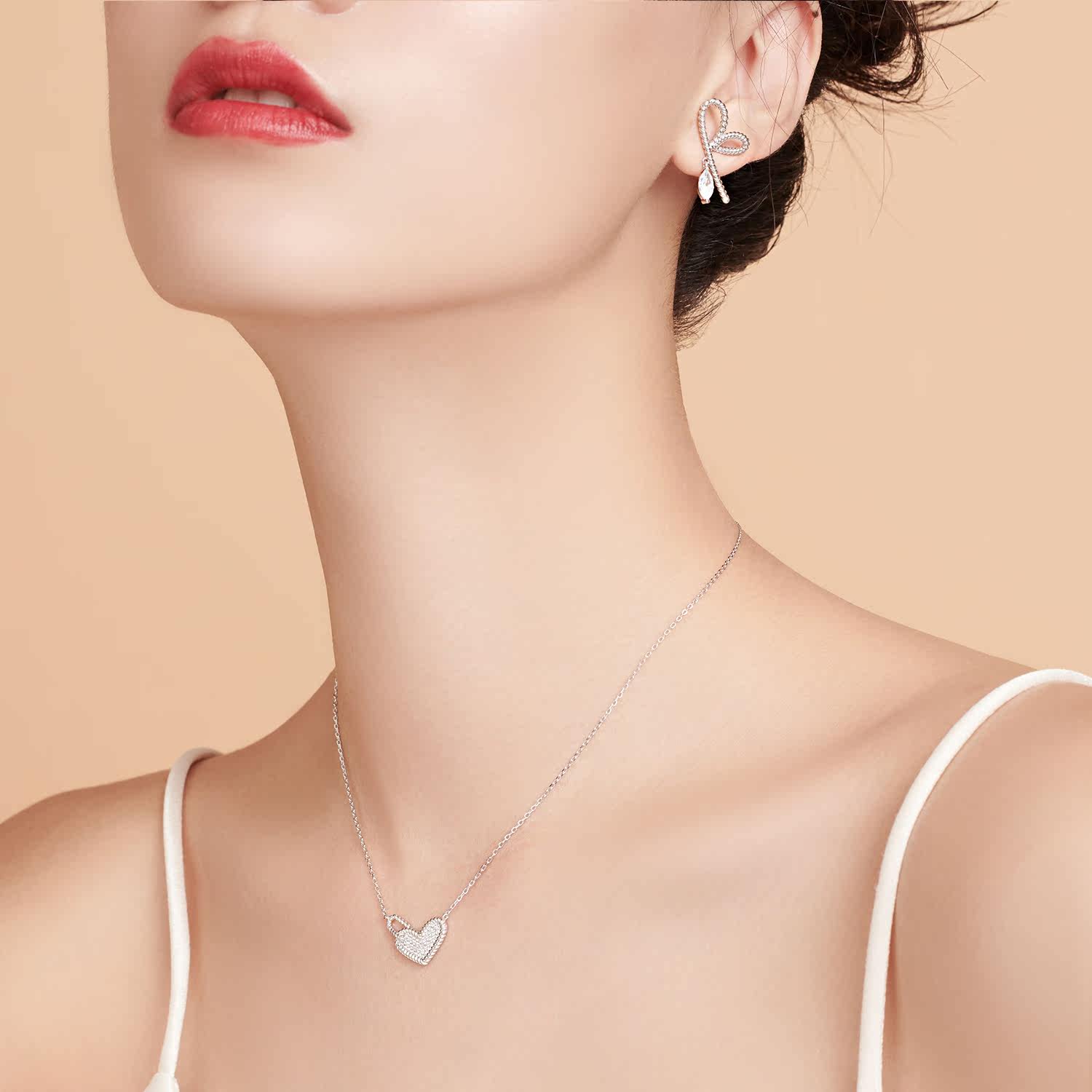 dandream情人结bailment系列耳钉纯银原创女友礼物耳钉