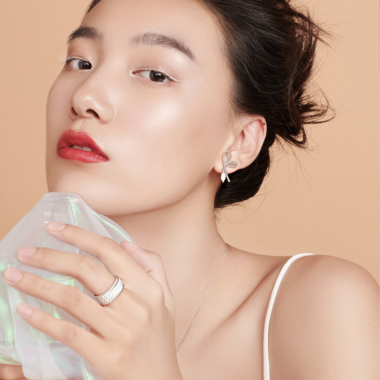 dandream情人结bailment系列耳钉纯银原创女友礼物耳钉