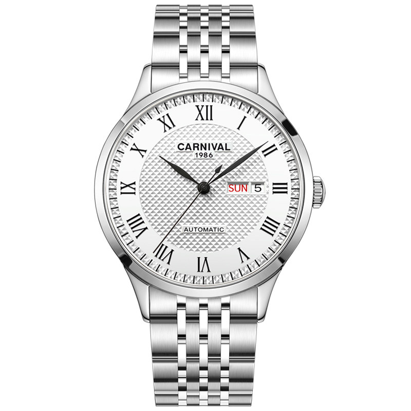carnival男士手表1986嘉年华机械表防水时尚名牌品牌国产腕表