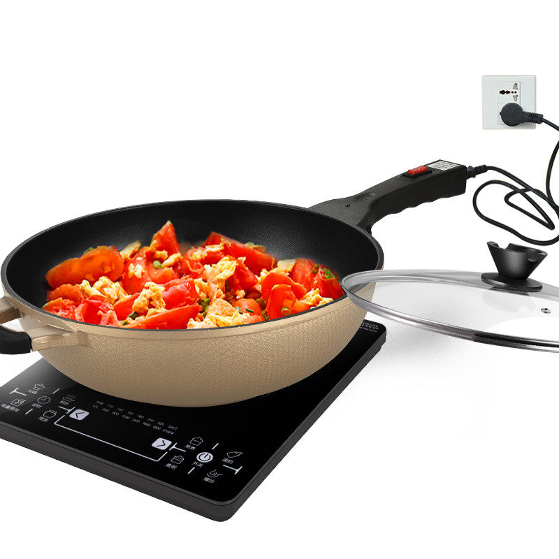 电磁一体电煮饭菜锅炒两用插电火锅炒锅电热电热火锅