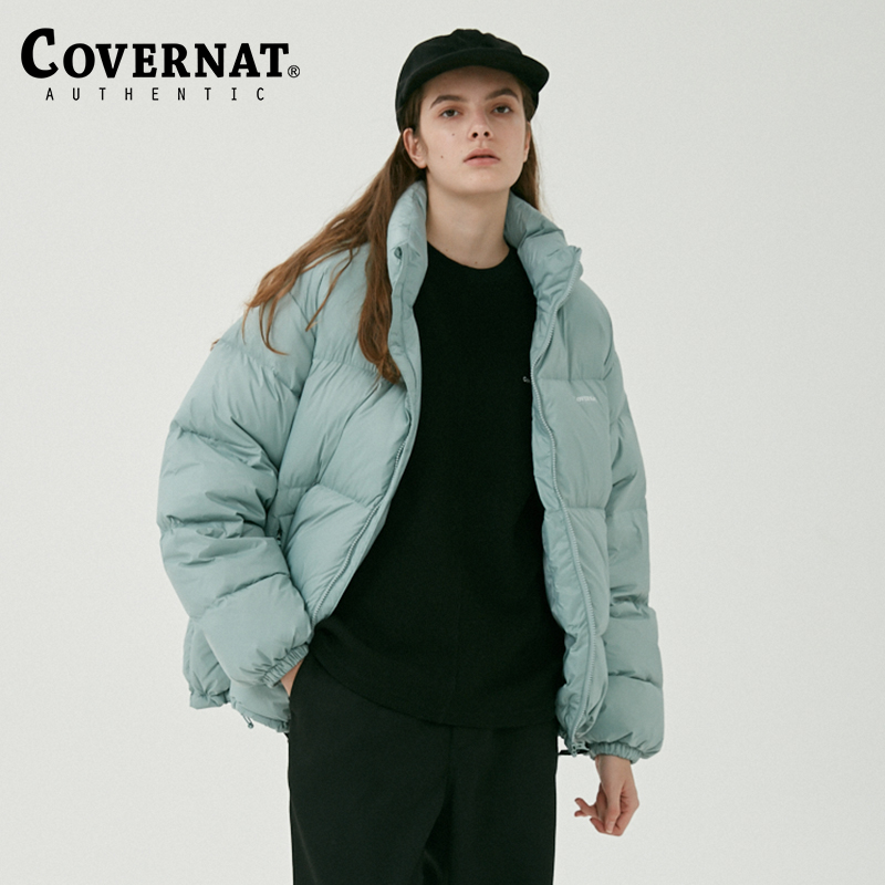 covernat羽绒服女轻薄款短款上衣男2020秋冬新款白鸭绒情侣外套