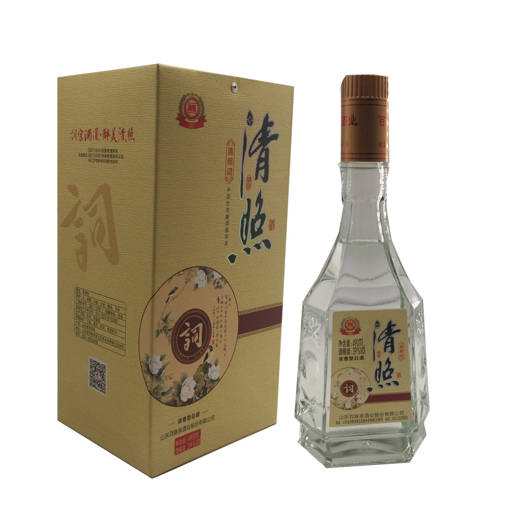 山东济南特产 百脉泉清照39度清照词 清照酒 浓香白酒特价包邮