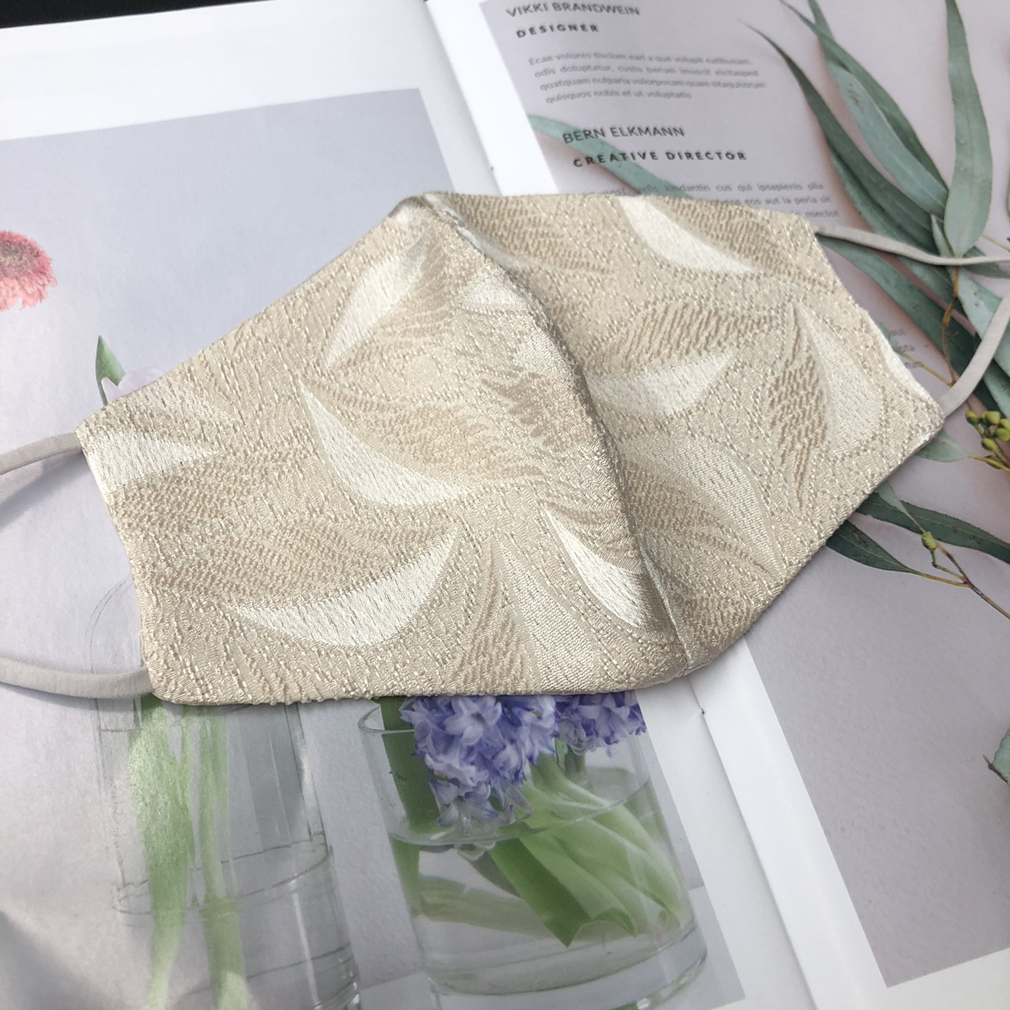 出口日本订单cnsilk100桑蚕蚕丝真丝口罩女雕雕花双层口罩