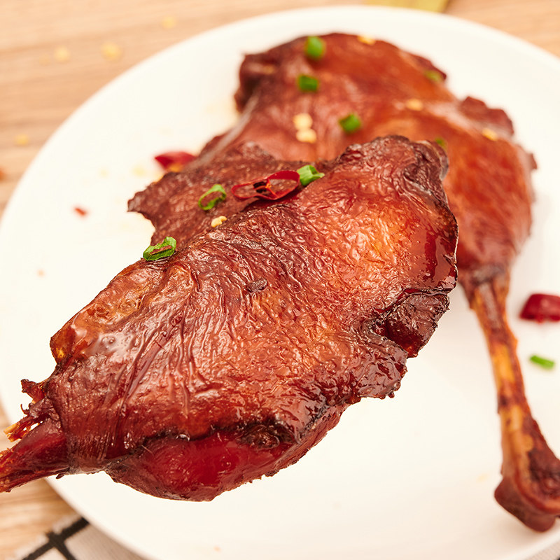 山岱五香卤味100g大鸭腿真空肉类熟食即食网红充饥休闲零食小吃