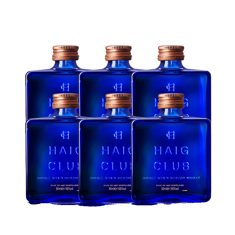 haigclub翰格蓝爵50ml6迷你组合单一谷物威士忌原装进口洋酒