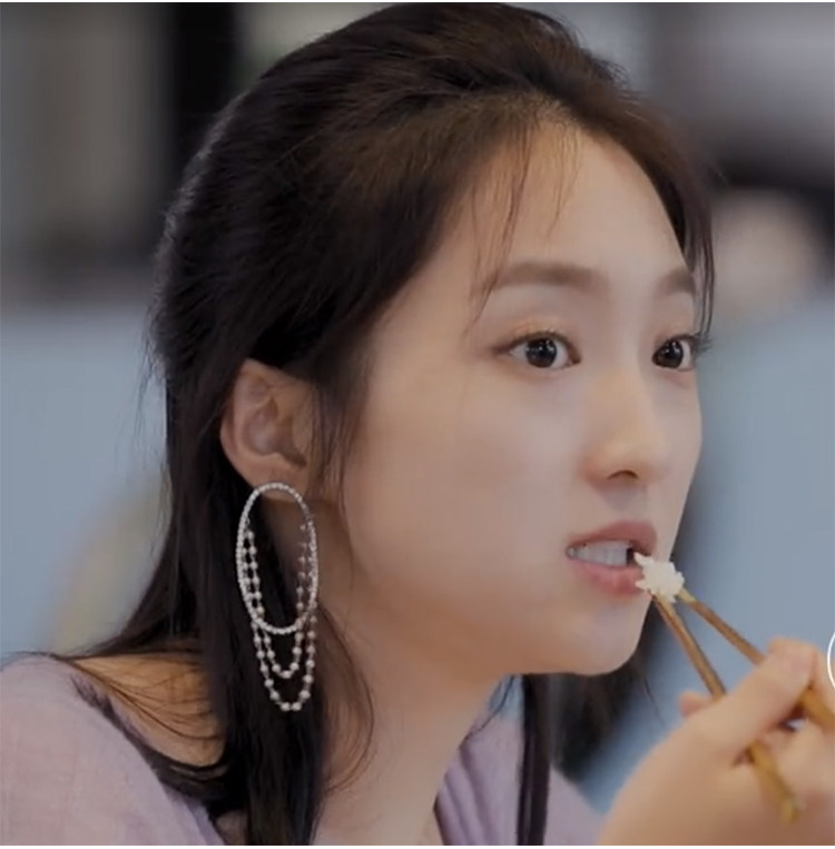 心动信号杨凯雯同款耳环张天杨丞琳圆脸双层椭圆耳环