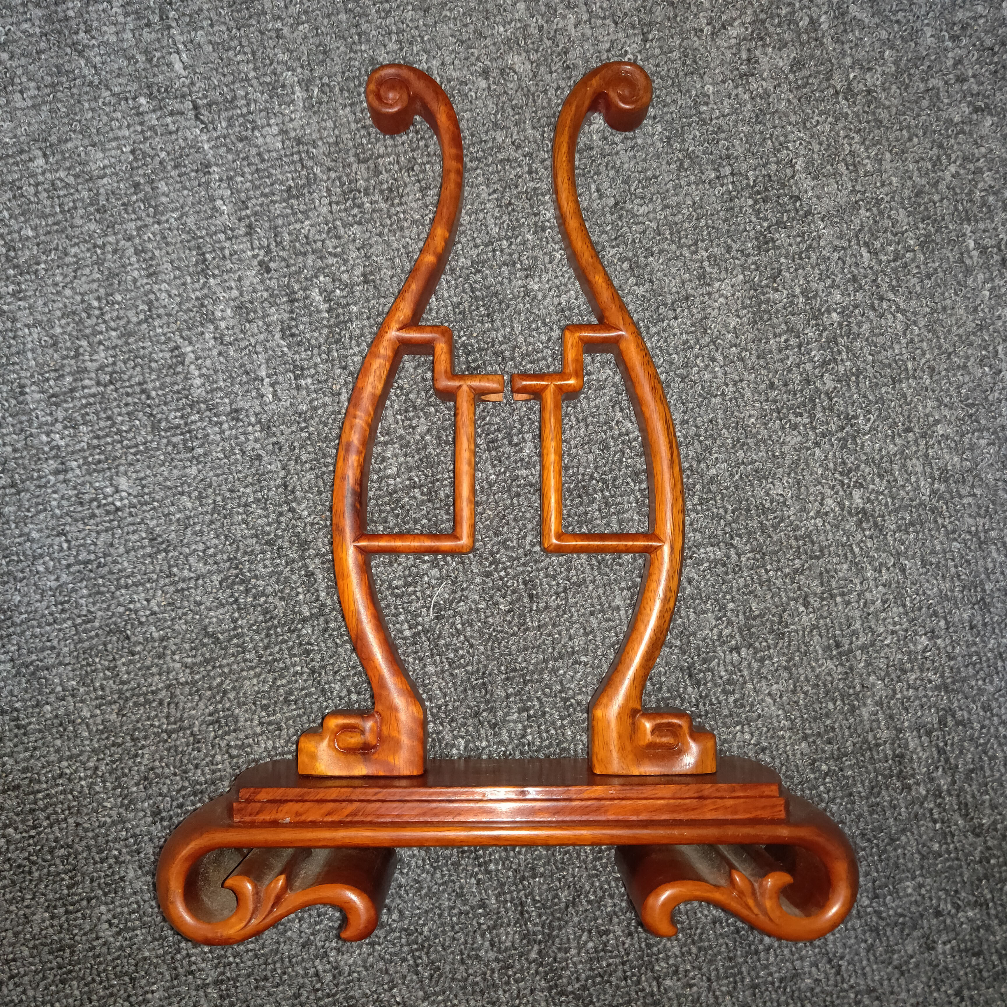 扇架实木扇托中国国风古风苏绣团扇底座刺绣苏绣