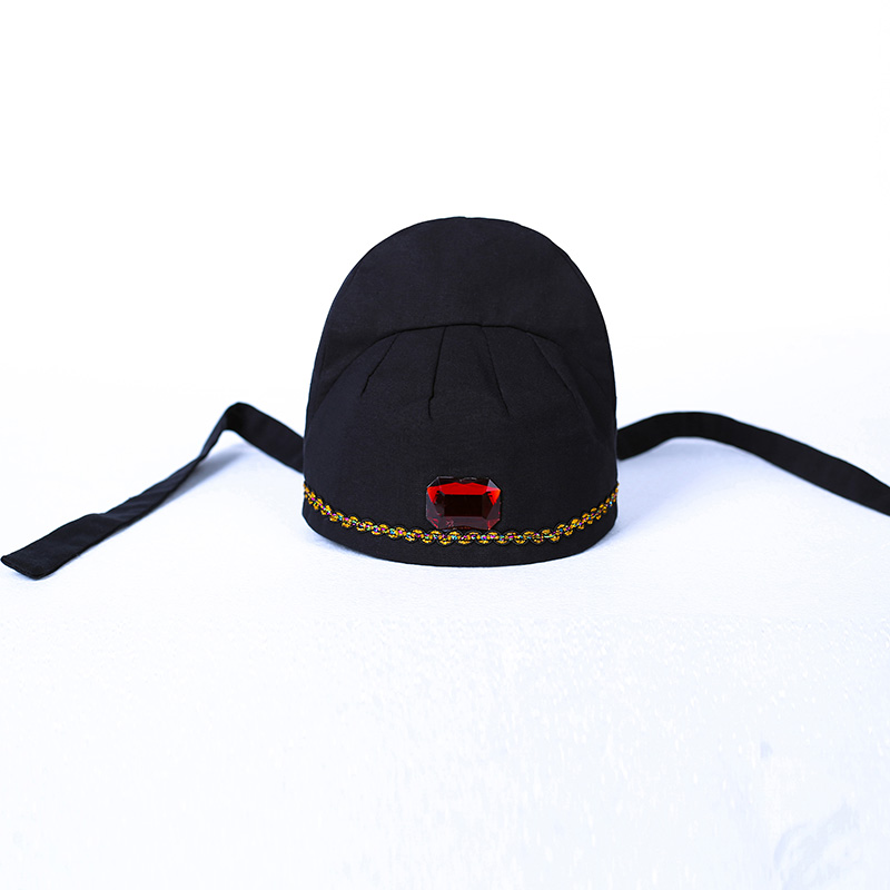 古装头饰汉服帽子成人儿童佩饰黑色首服古代儿童演出服