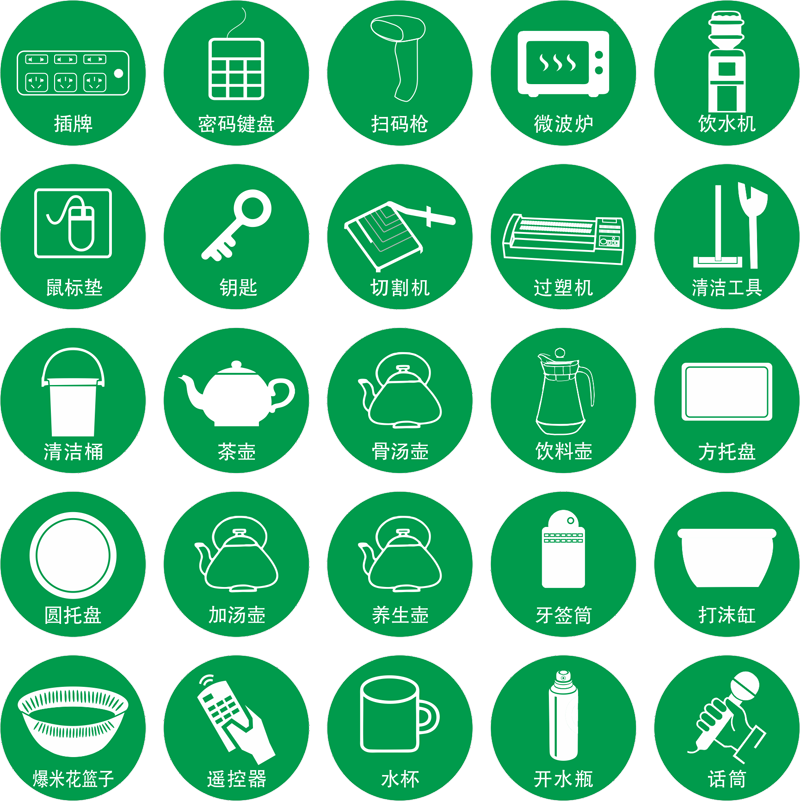 定位物品标签5s标识绿色标贴电脑电话机茶杯标志牌