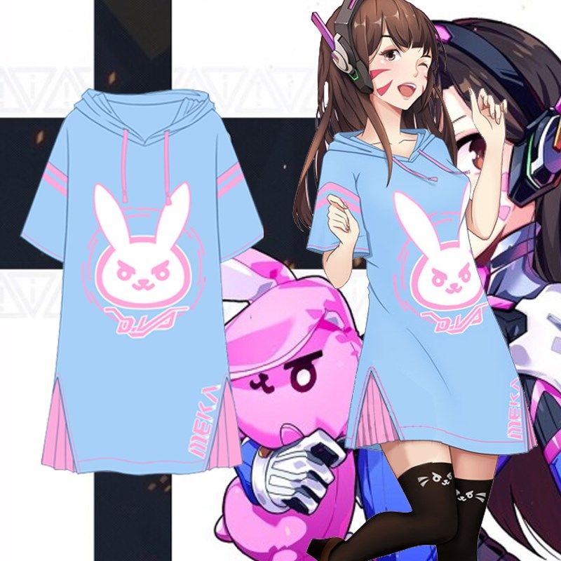 dva连衣连衣裙裙子上衣屁股游戏周边兔子动漫周边动漫t恤