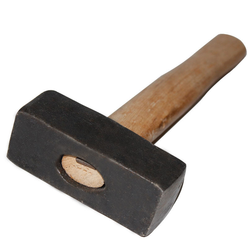 锤子包邮方头方锤子原色铁锤石工锤锻榔头大铁锤石工锤