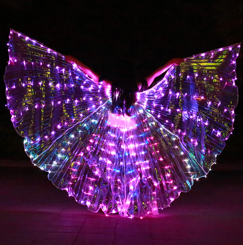 发光翅膀可编程led舞翅荧光蝴蝶跳舞道具肚皮肚皮舞配饰