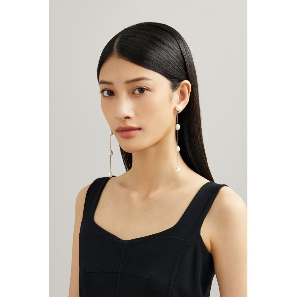 salesophiebuhai2021冬季银质珍珠耳环netaporter耳环