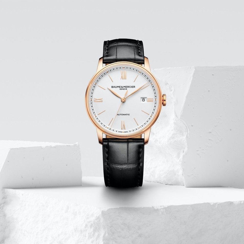 baumemercier名士克莱斯麦男18k玫瑰金腕表10597
