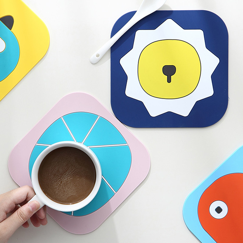 卡通隔热垫餐桌垫防烫锅垫创意家用可爱碗垫子pvc茶杯垫杯垫餐垫 - 客