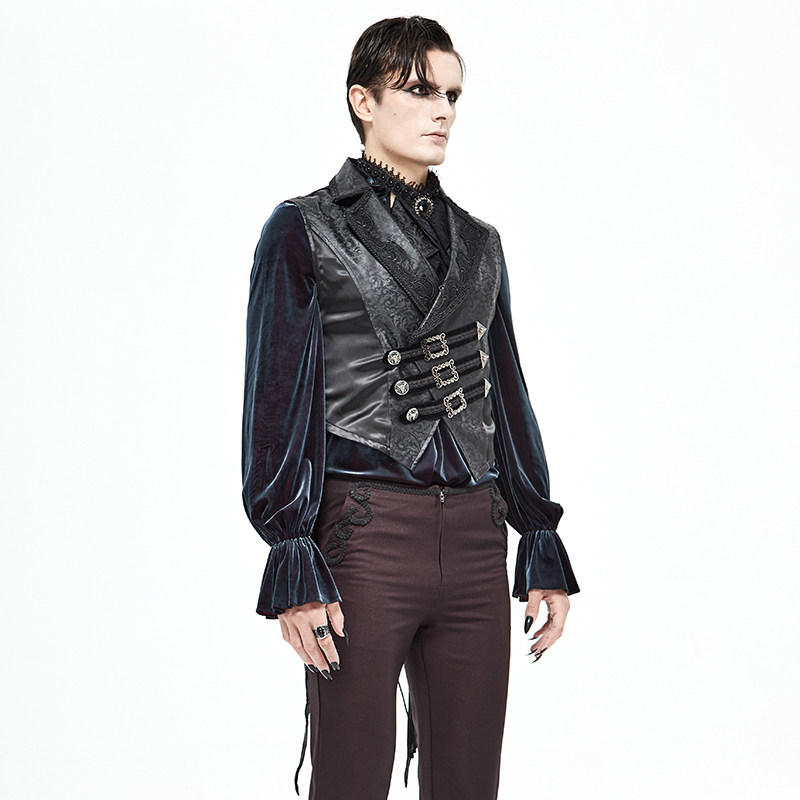 哥特马甲背心欧美中世纪宫廷绅士礼服个性婚拍背心
