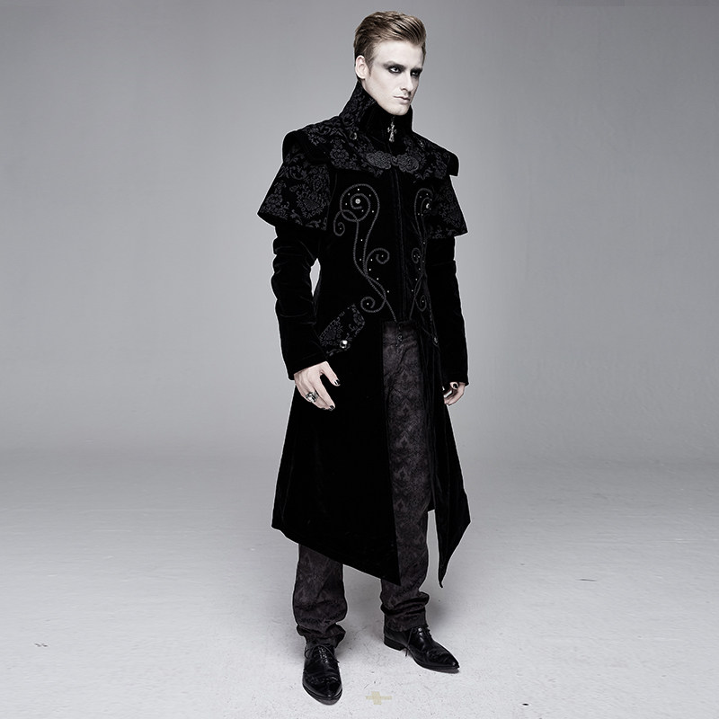 钢铁老爷欧美宫廷绅士男装西服个性复古中长外套服饰