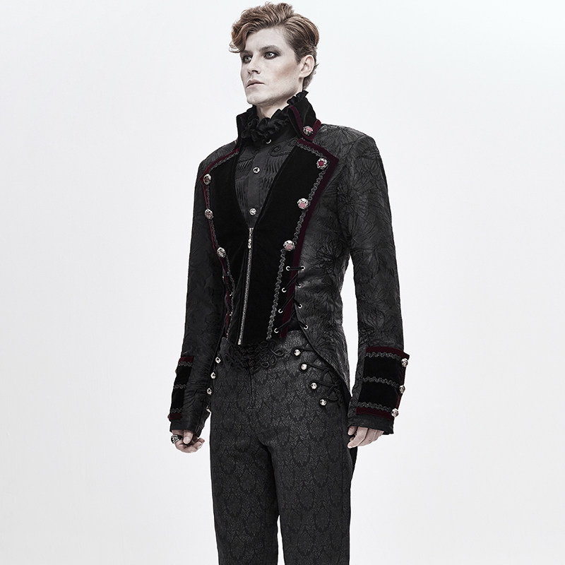 哥特礼服英式学院风小西服中长西装绅士英伦西服