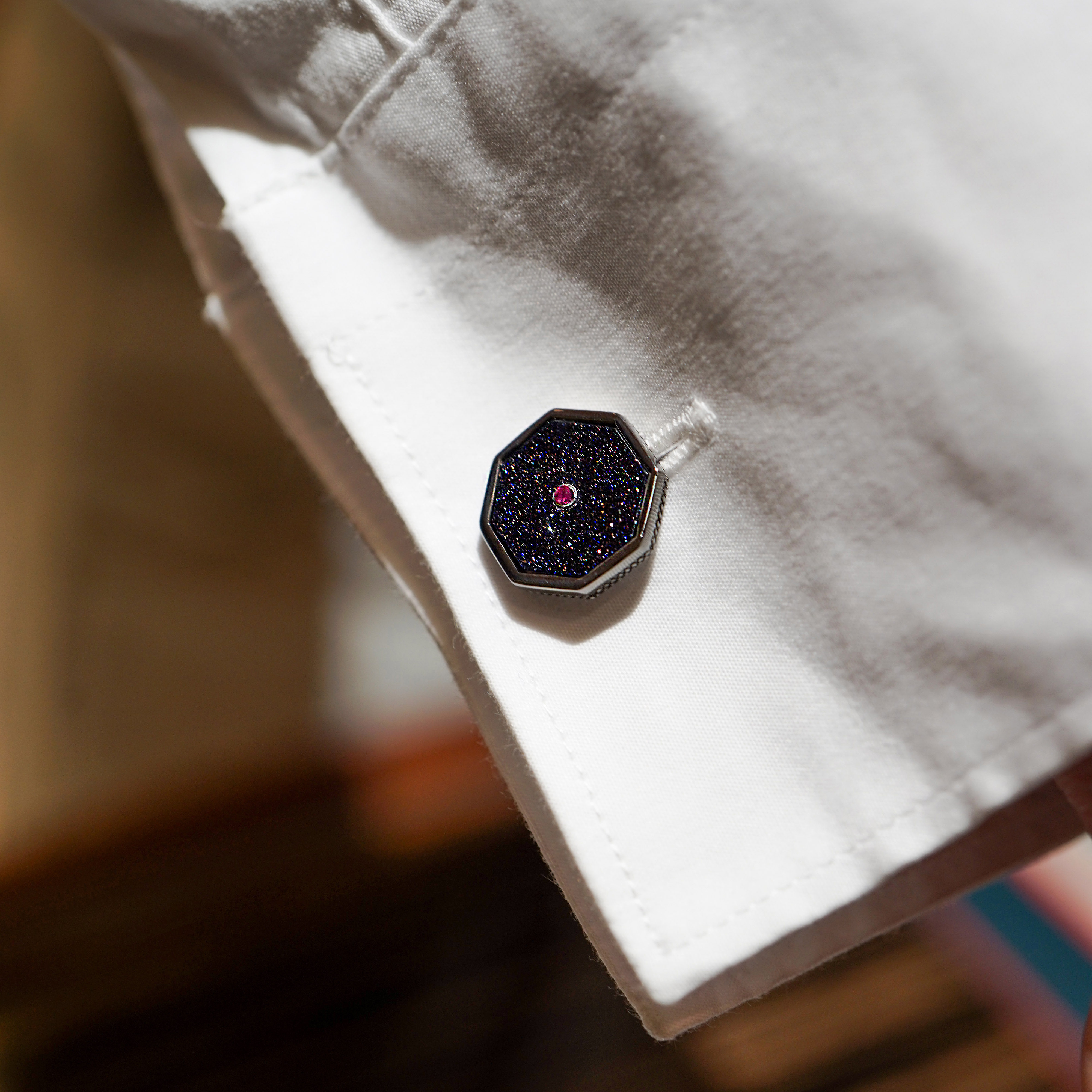 银河璀璨英国tateossian砂金石袖扣高档法式衬衫袖钉袖扣