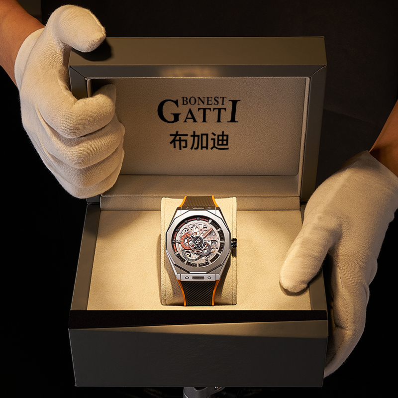 德国布加迪限量版新款名正品牌全自动机械男表手表男士潮流十大