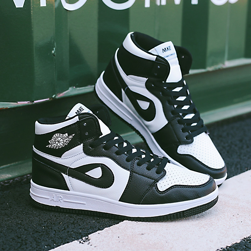 9泰尼路 潮牌2019秋冬新款aj1高帮板鞋男士篮球运动情侣休闲板鞋