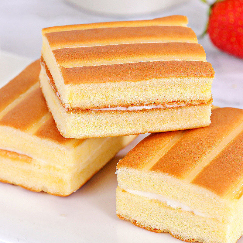 豆奶面包夹心奶油紫薯口味休闲零食西式糕点