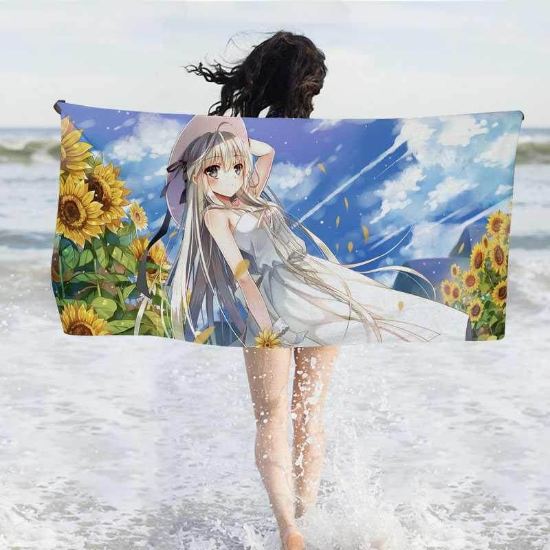 次元约会作战卡通吸水运动动漫蕾姆浴巾